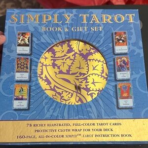 Simply Tarot Book & Gift Set - Blue and Gold
